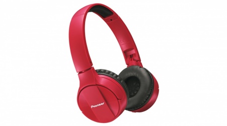 Pioneer Audífonos SE-MJ553BT, Bluetooth, Inalámbrico, Rojo 