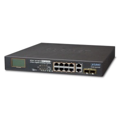 Switch Planet Fast Ethernet FGSD-1022VHP, 8 Puertos PoE+ 10/100/1000Mbps + 2 Puertos SFP, 5.6 Gbit/s, 16.000 Entradas - No Administrable 