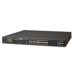 Switch Planet Fast Ethernet FGSW-1822VHP, 16 Puertos PoE+ 10/100Mbps + 2 Puertos SFP + 2 Puertos TP, 7.2 Gbit/s, 8000 Entradas - No Administrable 