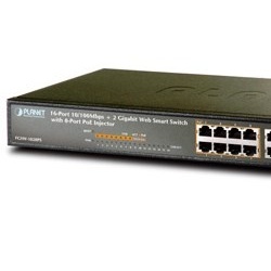 Switch Planet Fast Ethernet FGSW-1828PS, 16 Puertos 10/100Mbps + 2 Puertos SFP, 7.2 Gbit/s, 4000 Entradas 