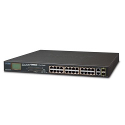 Switch Planet Fast Ethernet FGSW-2622VHP, 24 Puertos PoE+ 10/100Mbps + 2 Puertos SFP, 8.8 Gbit/s, 8000 Entradas - No Administrable 