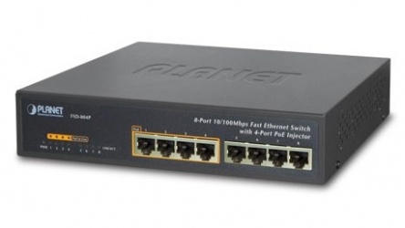 Switch Planet Fast Ethernet FSD-804P, 8 Puertos 10/100Mbps, 1.6 Gbit/s, 1000 Entradas - No Administrable 