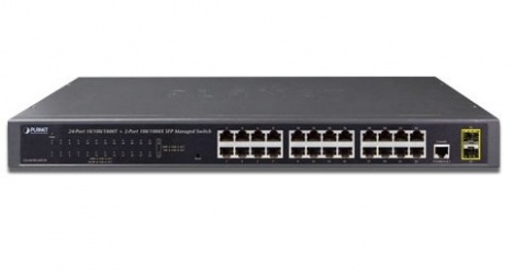Switch Planet Gigabit Ethernet GS-4210-24T2S, 24 Puertos 10/100/1000 + 2 Puertos SFP, 52 Gbit/s, 8000 Entradas - Administrable 