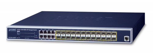 Switch Planet Gigabit Ethernet GS-5220-16S8CR, 24 Puertos SFP 100/1000XMbps + 8 Puertos 10/100/1000Mbps, 48 Gbit/s, 16.000 Entradas - Administrable 