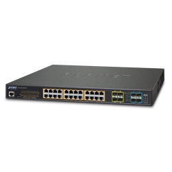 Switch Planet Gigabit Ethernet GS-5220-24UP4X, 24 Puertos 10/100/1000Mbps + 4 Puertos SFP+, 128Gbit/s, 16.000 Entradas - Administrable 