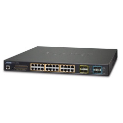 Switch Planet Gigabit Ethernet GS-5220-24UPL4X, 24 Puertos 10/100/1000Mbps + 4 Puertos SFP+, 128Gbit/s, 16.000 Entradas - Administrable 