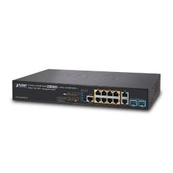 Switch Planet Gigabit Ethernet GS-5220-8UP2T2X, 8 Puertos PoE, 2 Puertos 10/100/1000Mbps, 2 Puertos SFP+, 60 Gbit/s, 16.000 Entradas - Administrable 