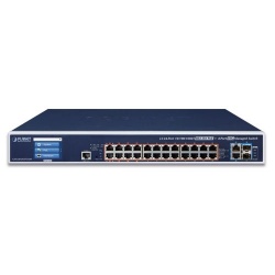 Switch Planet Gigabit Ethernet GS-6320-24UP2T2XV, 24 Puertos PoE++ 10/100/1000Mbps + 2 Puertos 10GBASE-T + 2 Puertos 10G SFP+, 128Gbit/s, 16.000 Entradas - Administrable 