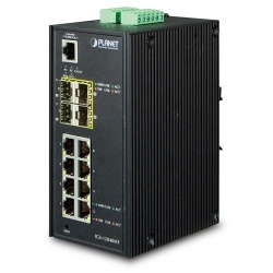 Switch Planet Gigabit Ethernet Planet IGS-12040MT , 8 Puertos 10/100/1000Mbps + 4 Puertos SFP 10/100Mbps, 24 Gbit/s, 8000 Entradas - Administrable 