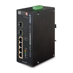 Switch Planet Gigabit Ethernet IGS-624HPT, 4 Puertos 10/100/1000Mbps + 2 Puertos SFP, 12 Gbit/s, 1000 Entradas - No Administrable 