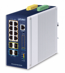 Switch Industrial Gigabit Ethernet IGS-6329-8UP2S2X, 8 Puertos PoE 10/100/1000 + 2 Puertos 1G SFP + 2 Puertos 10G SFP+, 60 Gbit/s, 32.000 Entradas - Administrable 
