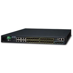 Switch Planet Gigabit Ethernet SGS-6341-16S8C4XR, 16 Puertos 100/1000X SFP, 8 Puertos Gigabit SFP, 4 Puertos 10G SFP+, 128 Gbit/s, 16.000 Entradas - Administrable 