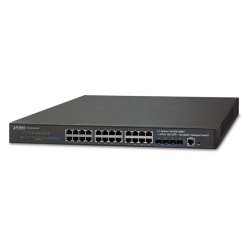 Switch Planet Gigabit Ethernet SGS-6341-24T4X, 24 Puertos 10/100/1000Mbps + 4 Puertos SFP+, 128 Gbit/s, 16.000 Entradas - Administrable 