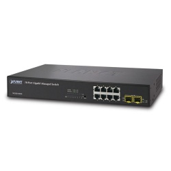 Switch Planet Gigabit Ethernet WGSD-10020, 8 Puertos 10/100/1000Mbps + 2 Puertos SFP, 20 Gbit/s, 8000 Entradas - Administrable 