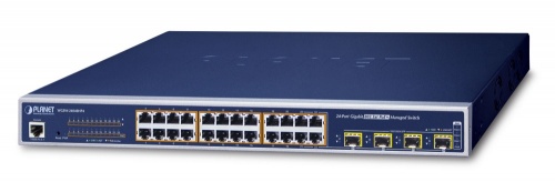 Switch Planet Gigabit Ethernet WGSW-24040HP4, 24 Puertos PoE+ 10/100/1000Mbps + 4 Puertos SFP, 48 Gbit/s, 8000 Entradas - Administrable 