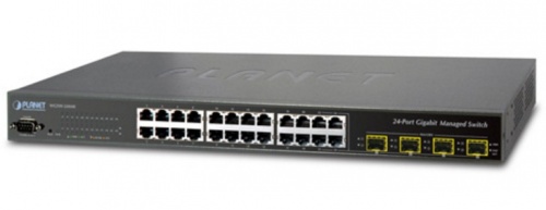 Switch Planet Gigabit Ethernet WGSW-24040R, 24 Puertos 10/100/1000Mbps + 4 Puertos SFP, 48 Gbit/s, 8000 Entradas - Administrable 