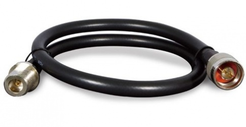 Planet Cable de Antena WL-MF-0.6 Tipo N Macho - N Hembra, 60cm, Negro 