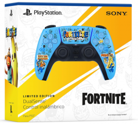 Playstation Gamepad DualSense Fortnite Limited Edition, para PlayStation 5, Inalámbrico, Azul 