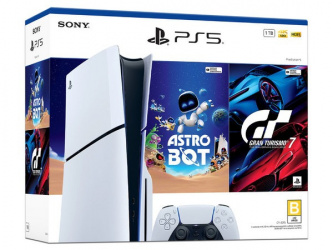 Playstation Astro Bot y Gran Turismo 7 1TB, Wi-Fi, Lector de Discos, Negro/Blanco 