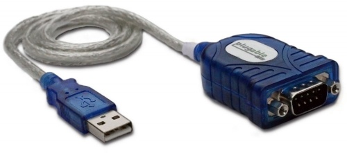 Plugable Cable USB A Macho - DB-9 Macho, 60cm, Negro 