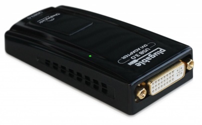 Plugable Adaptador USB 3.0 Hembra - DVI Hembra, Negro 