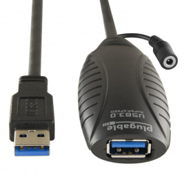 Plugable Cable USB-A Macho - USB-A Hembra, 10 Metros 