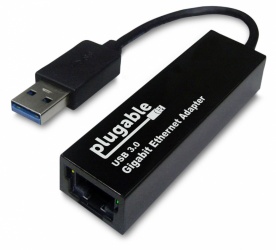 Plugable Adaptador de Red USB3-E1000, Alámbrico, Negro 