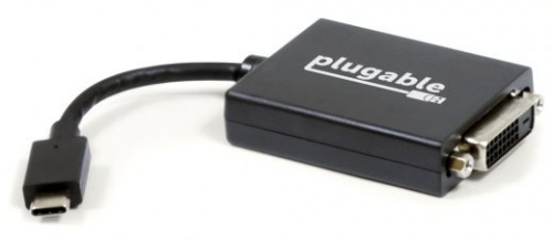Plugable Adaptador USB-C Macho - DVI Hembra, Negro 