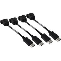 PNY Adaptador DisplayPort Macho - DVI-D Hembra, Negro, 4 Piezas 
