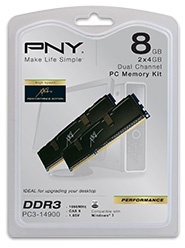 Memoria RAM PNY XRL8 DDR3, 1866MHz, 8GB (2x4GB), CL9 