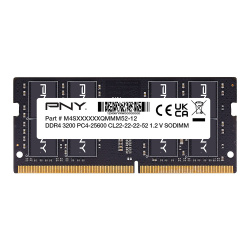 Memoria RAM para Laptop PNY MN16GSD43200-TB DDR4, 3200MHz, 16GB, Non-ECC, CL22, 260-pin SO-DIMM 