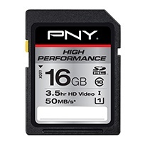 Memoria Flash PNY High Performance, 16GB SDHC UHS-I Clase 10 