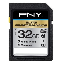Memoria Flash PNY Elite Performance, 32GB SDHC UHS-I Clase 10 