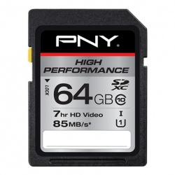 Memoria Flash PNY High Performance, 64GB SDXC Clase 10 
