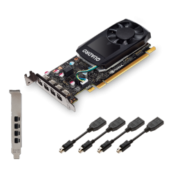 Tarjeta de Video PNY NVIDIA Quadro P620, 2GB 128-bit GDDR5, PCI Express x16 3.0 - incluye 4 Adaptadores Mini DisplayPort a DisplayPort, 1 Adaptador Mini DisplayPort a DVI-D SL 