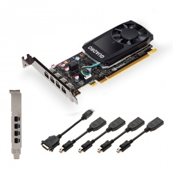 Tarjeta de Video PNY NVIDIA Quadro P620 V2, 2GB 128-bit GDDR5, PCI Express x16 3.0 - Incluye 4 Adaptadores Mini DisplayPort a DisplayPort 