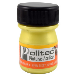 Politec Pintura Acrílica para Arte Línea 800, 20ml, Amarillo, No. 801 