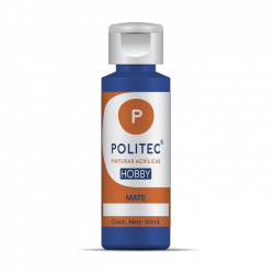 Politec Pintura Acrílica para Arte, 60ml, Azul Cobalto, No. 310 