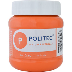 Politec Pintura Acrílica para Arte, 250ml, Naranja, No. 308 