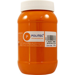 Politec Pintura Acrílica Mate para Arte Línea 300, 500ml, Naranja, No. 308 