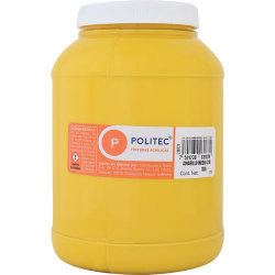 Politec Pintura Acrílica Mate para Arte Línea 300, 1000ml, Amarillo Medio, No. 318 