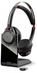 Poly Audífonos Voyager Focus UC B825, Bluetooth, Alcance de 30m, Negro 