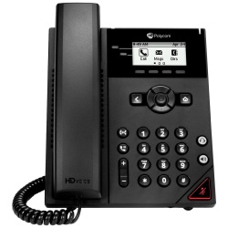 Poly Teléfono IP VVX 150, 2 Lineas, Altavoz, Negro 