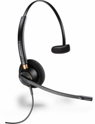 Poly Audífono Monoaural EncorePro 510 con Noise-Canceling, Alámbrico, Quick Disconnect (QD), Negro 