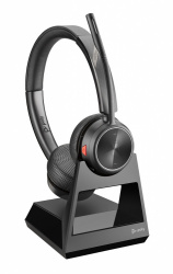 Poly Audífonos Savi 7220 Office, Inalámbrico, DECT, Negro 
