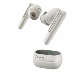 Poly Audífonos Intrauriculares con Micrófono Voyager Free 60+ UC, Inalámbrico, Bluetooth, Blanco 
