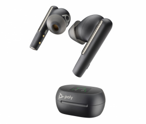 Poly Audífonos Intrauriculares con Micrófono Voyager Free 60+ UC, Inalámbrico, Bluetooth, Negro ― Incluye BT700 