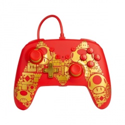 PowerA Control Super Mario para Nintendo Switch, Alámbrico, Oro/Rojo/Amarillo 