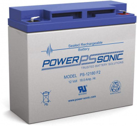 Power Sonic Batería de Respaldo UL PS-12180F2, 12V, 18Ah, para Sistemas de Detección de Incendio/Control de Acceso/Intrusión/Videovigilancia 