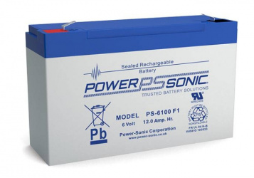 Power-Sonic Batería para No Break PS-6100F1, 6V, 12Ah 